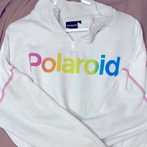 Polaroid Crop Quarter Zip Sweatshirt